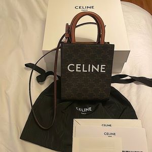Celine Mini Vertical Cabas in Triomphe